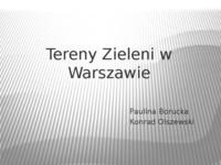 Tereny zielone w Warszawie - prezentacja 