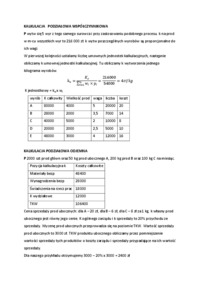 rachunek kosztów - Zadania na egzamin - Kalkulacja podziałowa prosta