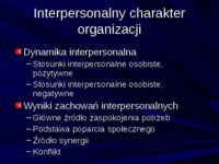 Zarządzanie stosunkami interpersonalnymi i komunikowaniem się - prezentacja