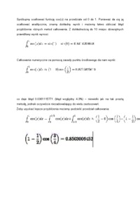 Całkowanie numeryczne - wykład - metody