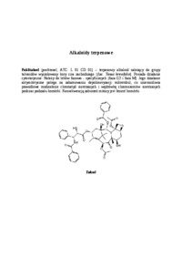 Alkaloidy steroidowe, kurary, terpenowe i inne- opracowanie