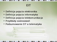 Elektronika, informatyka, telekomunikacja-prezentacja